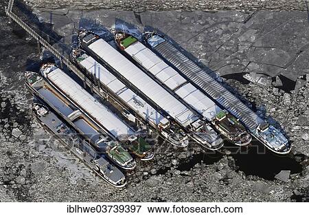 "Barges surrounded by ice, aerial view, Hamburg, Hamburg, Germany, Europe" View Large Photo Image Stock Photo - "Barges surrounded by ice, aerial view, Hamburg, Hamburg, Germany, Europe". Fotosearch