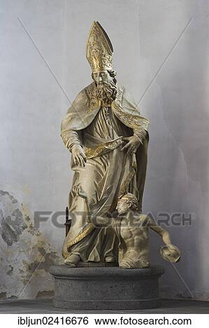 Baroque altar statue of a bishop and a beggar, Abbey Church of St. Martin and St. Severus, Muenstermaifeld, Rhineland-Palatinate, Germany, Europe View Large Photo Image Stock Photograph - Baroque altar statue of a bishop and a beggar, Abbey Church of St. Martin and St. Severus, Muenstermaifeld, Rhineland-Palatinate, Germany, Europe. Fotosearch