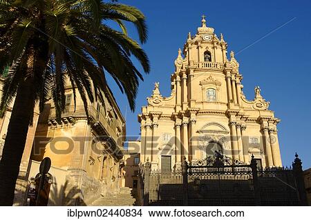 "Baroque cathedral of St George, designed by Rosario Gagliardi, Piazza Duomo, Ragusa Ibla, Sicily, Italy, Europe" View Large Photo Image Picture - "Baroque cathedral of St George, designed by Rosario Gagliardi, Piazza Duomo, Ragusa Ibla, Sicily, Italy, Europe". Fotosearch