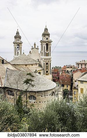 "Baroque church of San Matteo, Laigueglia, Riviera di Ponente, Liguria, Italy, Europe" View Large Photo Image Picture - "Baroque church of San Matteo, Laigueglia, Riviera di Ponente, Liguria, Italy, Europe". Fotosearch