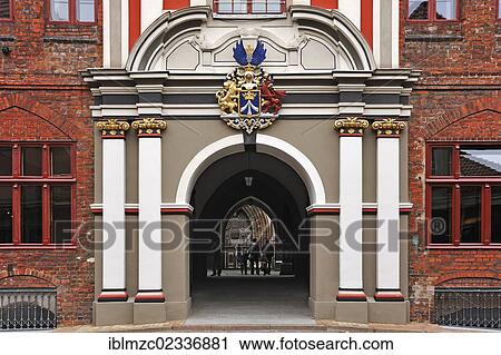 "Baroque entrance of the city hall, early 18th century, with the coat of arms of Stralsund from the Schwedenzeit period, Ossenreyerstrasse street, Stralsund, Mecklenburg-Western Pomerania, Germany, Europe" View Large Photo Image Stock Image - "Baroque entrance of the city hall, early 18th century, with the coat of arms of Stralsund from the Schwedenzeit period, Ossenreyerstrasse street, Stralsund, Mecklenburg-Western Pomerania, Germany, Europe". Fotosearch