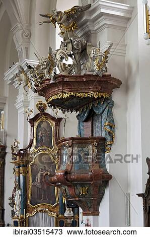 "Baroque pulpit in the abbey church of the Franciscan monastery of Fraunberg, Fulda, Hesse, Germany, Europe" View Large Photo Image Stock Image - "Baroque pulpit in the abbey church of the Franciscan monastery of Fraunberg, Fulda, Hesse, Germany, Europe". Fotosearch