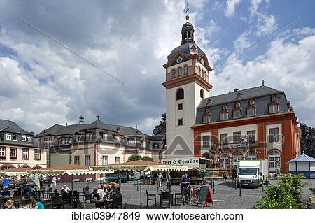 "Baroque Schloss Weilburg castle with Weilburg church and historic town hall, market square, old town, Weilburg, Hesse, Germany, Europe" View Large Photo Image Stock Photo - "Baroque Schloss Weilburg castle with Weilburg church and historic town hall, market square, old town, Weilburg, Hesse, Germany, Europe". Fotosearch