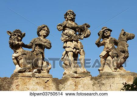 "Baroque statues on the wall of Villa Palagonia, Bagheria, Sicily, Italy, Europe" View Large Photo Image Picture - "Baroque statues on the wall of Villa Palagonia, Bagheria, Sicily, Italy, Europe". Fotosearch