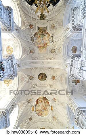 "Baroque vaulted ceiling of the nave, Schonenberg Church, Ellwangen Jagst, Baden-Wurttemberg, Germany, Europe" View Large Photo Image Stock Photo - "Baroque vaulted ceiling of the nave, Schonenberg Church, Ellwangen Jagst, Baden-Wurttemberg, Germany, Europe". Fotosearch