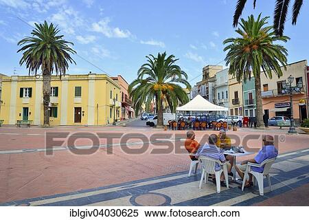 "Bars in the Piazza Umberto, Sant'Antioco, Isola di Sant'Antioco, Province of Carbonia-Iglesias, Sardinia, Italy, Europe" View Large Photo Image Stock Photography - "Bars in the Piazza Umberto, Sant'Antioco, Isola di Sant'Antioco, Province of Carbonia-Iglesias, Sardinia, Italy, Europe". Fotosearch
