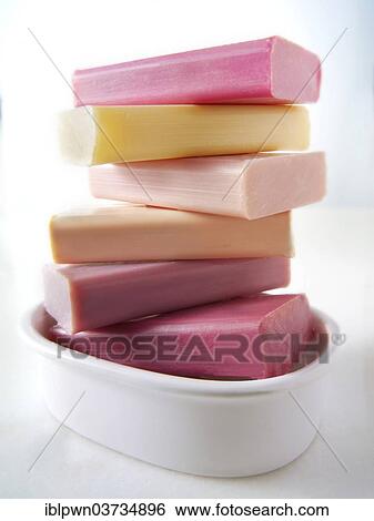 Bars of coloured hand made soap piled in a soap dish View Large Photo Image Stock Photograph - Bars of coloured hand made soap piled in a soap dish. Fotosearch