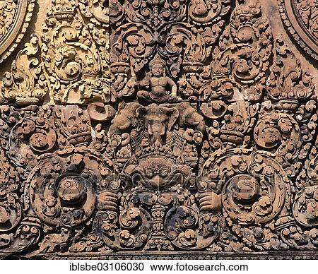 "Bas-relief on the East Gate, Banteay Srei Temple, Angkor, Siem Reap, Siem Reap Province, Cambodia, Asia" View Large Photo Image Stock Image - "Bas-relief on the East Gate, Banteay Srei Temple, Angkor, Siem Reap, Siem Reap Province, Cambodia, Asia". Fotosearch