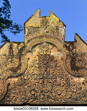 "Bas-relief on the East Gate, Banteay Srei Temple, Angkor, Siem Reap, Siem Reap Province, Cambodia, Asia" View Large Photo Image Stock Photo - "Bas-relief on the East Gate, Banteay Srei Temple, Angkor, Siem Reap, Siem Reap Province, Cambodia, Asia". Fotosearch