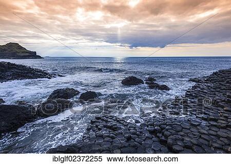 Stock Photography - "Basalt rocks, Giant Causeway, Coleraine, Northern Ireland, United Kingdom, Europe". Fotosearch