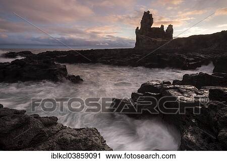"Basalt rocks of Londrangar, Snaefellsnes, Iceland, Europe" View Large Photo Image Stock Image - "Basalt rocks of Londrangar, Snaefellsnes, Iceland, Europe". Fotosearch