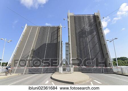 "Bascule bridge crossing the Schlei River in Kappeln, Schleswig-Holstein, Germany, Europe" View Large Photo Image Picture - "Bascule bridge crossing the Schlei River in Kappeln, Schleswig-Holstein, Germany, Europe". Fotosearch