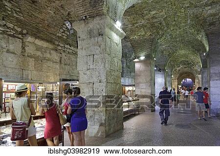 "Basement vaults, Diocletian's Palace, Split, Dalmatia, Croatia, Europe" View Large Photo Image Stock Photo - "Basement vaults, Diocletian's Palace, Split, Dalmatia, Croatia, Europe". Fotosearch