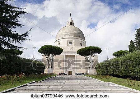 Stock Photograph - "Basilica minor, Santi Pietro e Paolo a Via Ostiense, St. Peter and Paul, by Arnaldo Foschini, in collaboration with Tullio Rossi, Costantino Vetriani and Alfredo Energici, 1939 - 1955, EUR district, Rome, Lazio, Italy, Europe". Fotosearch