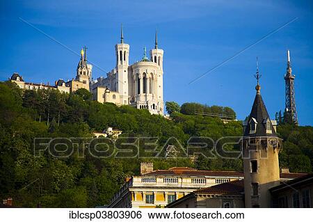 "Basilica Notre-Dame de Fourviere, historic district of Vieux Lyon, UNESCO World Heritage Site, Lyon, France, Europe" View Large Photo Image Stock Photograph - "Basilica Notre-Dame de Fourviere, historic district of Vieux Lyon, UNESCO World Heritage Site, Lyon, France, Europe". Fotosearch