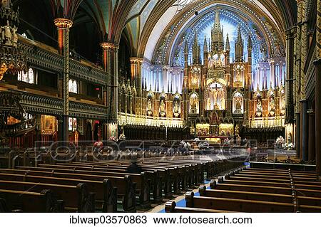 "Basilica of Notre Dame de Montreal, Vieux Montreal, Montreal, Quebec Province, Canada, North America" View Large Photo Image Stock Image - "Basilica of Notre Dame de Montreal, Vieux Montreal, Montreal, Quebec Province, Canada, North America". Fotosearch