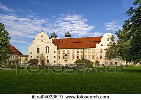 "Basilica of St. Benedict monastery gate, cloister, Benedictine monastery Benediktbeuern, Benediktbeuern, Upper Bavaria, Bavaria, Germany, Europe" View Large Photo Image Stock Photo - "Basilica of St. Benedict monastery gate, cloister, Benedictine monastery Benediktbeuern, Benediktbeuern, Upper Bavaria, Bavaria, Germany, Europe". Fotosearch