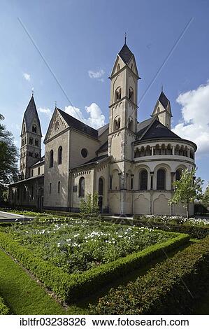 Stock Photograph - "Basilica of St. Castor in Koblenz, Koblenz, Rhineland-Palatinate, Germany, Europe". Fotosearch