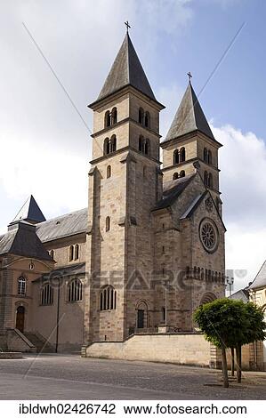 Stock Image - "Basilica of St. Willibrord, Echternach, Luxembourg, Europe". Fotosearch