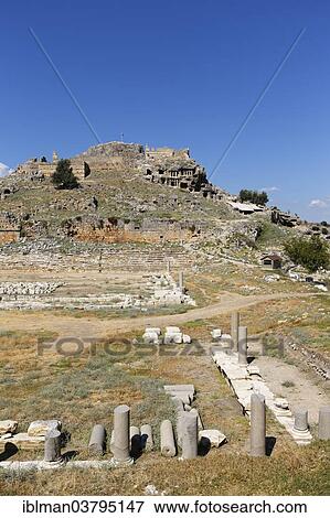 "Basilica, stadium, Acropolis and Lycian rock tombs, ancient city of Tlos in the Xanthos Valley, Mugla Province, Lycia, Aegean, Turkey, Asia" View Large Photo Image Stock Photo - "Basilica, stadium, Acropolis and Lycian rock tombs, ancient city of Tlos in the Xanthos Valley, Mugla Province, Lycia, Aegean, Turkey, Asia". Fotosearch