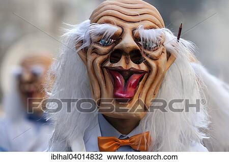 Stock Image - "Basler Fasnacht, Carnival of Basel, Basel, Switzerland, Europe". Fotosearch