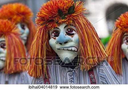 Stock Photo - "Basler Fasnacht, Carnival of Basel, Basel, Switzerland, Europe". Fotosearch