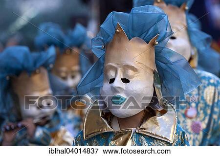 Stock Photo - "Basler Fasnacht, Carnival of Basel, Basel, Switzerland, Europe". Fotosearch