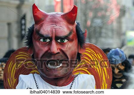 Stock Photo - "Basler Fasnacht, Carnival of Basel, Basel, Switzerland, Europe". Fotosearch