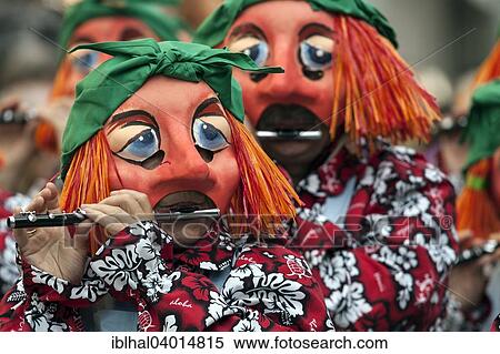 Stock Photography - "Basler Fasnacht, Carnival of Basel, Basel, Switzerland, Europe". Fotosearch