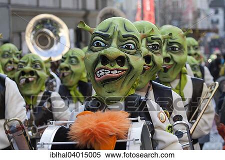 Stock Photography - "Basler Fasnacht, Carnival of Basel, Basel, Switzerland, Europe". Fotosearch