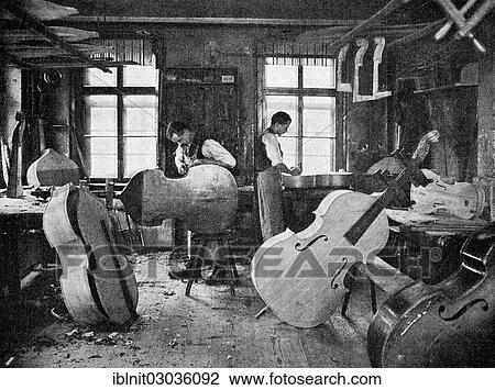 "Bass Workshop, illustration from the yearbook """"Modern Art in Master Woodcuts"""", 1900" View Large Photo Image Stock Image - "Bass Workshop, illustration from the yearbook """"Modern Art in Master Woodcuts"""", 1900". Fotosearch
