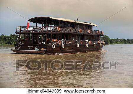 Stock Photo - "Bassac ship, Mekong Cruise, Mekong Delta, Can Tho, Vietnam, Asia". Fotosearch