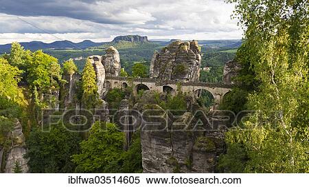 "Bastei Bridge, Elbe Sandstone Mountains, Saxony, Germany, Europe" View Large Photo Image Stock Photography - "Bastei Bridge, Elbe Sandstone Mountains, Saxony, Germany, Europe". Fotosearch