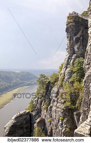 Stock Photograph - "Bastei rock formation, Saxony, Germany, Europe". Fotosearch