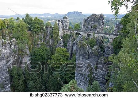 "Basteibruecke bridge, Saxon Switzerland region, Saxony, Germany, Europe" View Large Photo Image Stock Image - "Basteibruecke bridge, Saxon Switzerland region, Saxony, Germany, Europe". Fotosearch