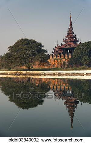 "Bastion at Mandalay Palace with reflections, Mandalay, Mandalay Region, Myanmar, Asia" View Large Photo Image Stock Image - "Bastion at Mandalay Palace with reflections, Mandalay, Mandalay Region, Myanmar, Asia". Fotosearch