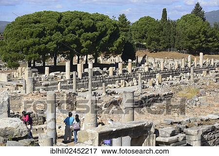 Stock Photo - "Baths of Varius, excavation site, ancient city of Ephesus, Efes, UNESCO World Heritage Site, Aegean Sea, Turkey, Asia". Fotosearch