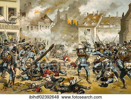 "Battle of Bazeilles on 1 September 1870, one of the battles of Sedan, historic scene from the Franco-Prussian War or Franco-German War, 1870-1871, between the French Empire and the Kingdom of Prussia" View Large Photo Image Stock Photo - "Battle of Bazeilles on 1 September 1870, one of the battles of Sedan, historic scene from the Franco-Prussian War or Franco-German War, 1870-1871, between the French Empire and the Kingdom of Prussia". Fotosearch