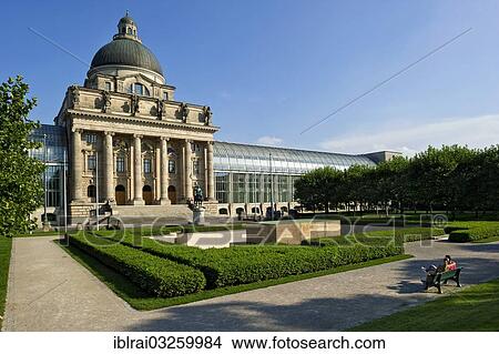 "Bavarian State Chancellery, former Army Museum in the Hofgarten or Court Garden, Munich, Upper Bavaria, Bavaria, Germany, Europe" View Large Photo Image Picture - "Bavarian State Chancellery, former Army Museum in the Hofgarten or Court Garden, Munich, Upper Bavaria, Bavaria, Germany, Europe". Fotosearch