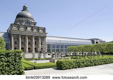 Stock Photo - "Bavarian State Chancellery, Munich, Bavaria, Germany, Europe". Fotosearch