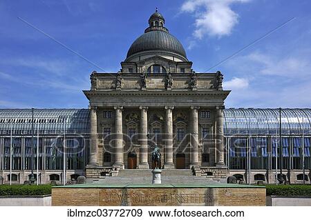 "Bavarian State Chancellery with the equestrian statue of Otto I or Otto of Wittelsbach, 1117 - 1183, with a war memorial at the front, Munich, Bavaria, Germany, Europe" View Large Photo Image Stock Photo - "Bavarian State Chancellery with the equestrian statue of Otto I or Otto of Wittelsbach, 1117 - 1183, with a war memorial at the front, Munich, Bavaria, Germany, Europe". Fotosearch