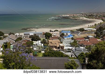 Stock Image - "Bay and beach of Gordon's Bay, Western Cape, South Africa, Africa". Fotosearch