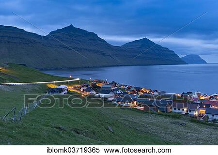 "Bay and houses in the blue hour, Gotugjogv, Eysturoy, Faroe Islands, Denmark, Europe" View Large Photo Image Stock Photography - "Bay and houses in the blue hour, Gotugjogv, Eysturoy, Faroe Islands, Denmark, Europe". Fotosearch