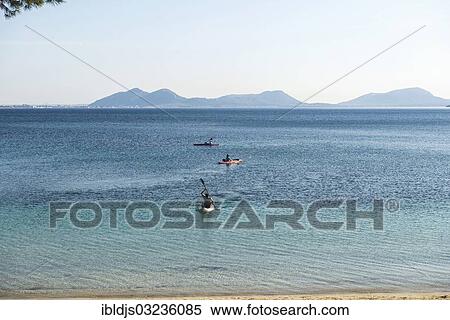 "Bay and kayakers, Cala Formentor, Pollenca, Serra de Tramuntana, Majorca, Balearic Islands, Spain, Europe" View Large Photo Image Stock Photography - "Bay and kayakers, Cala Formentor, Pollenca, Serra de Tramuntana, Majorca, Balearic Islands, Spain, Europe". Fotosearch