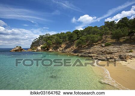 Stock Image - "Bay Cala Portals Vells, Portals Vells, Cala Portals Vells, Portals Vells, Calvia, Majorca, Balearic Islands, Spain, Europe". Fotosearch