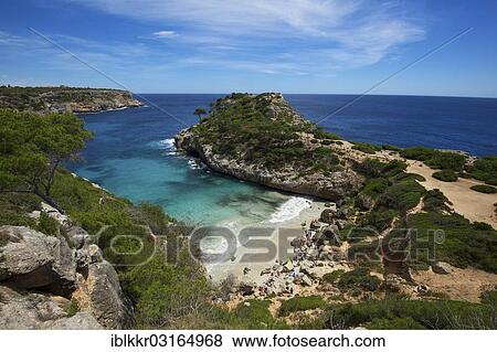 "Bay Calo des Moro, Cala de s'Almunia, Calo des Moro, Cala de s? ÇÖAlmunia, Santanyi, Majorca, Balearic Islands, Spain, Europe" View Large Photo Image Stock Photo - "Bay Calo des Moro, Cala de s'Almunia, Calo des Moro, Cala de s? ÇÖAlmunia, Santanyi, Majorca, Balearic Islands, Spain, Europe". Fotosearch