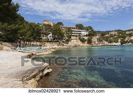 Stock Image - "Bay of Cala Fornells, Mallorca, Balearic Islands, Spain, Europe". Fotosearch