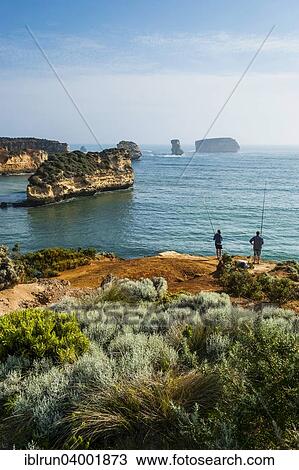 Stock Image - "Bay of islands rock formations along the Great Ocean Road, Victoria, Australia, Oceania". Fotosearch