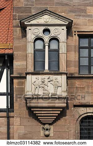 "Bay window with a relief of the Fall of Man, on the facade of Tucher Mansion, built 1533-1544, Hirschelgasse 9-11, Nuremberg, Middle Franconia, Bavaria, Germany, Europe" View Large Photo Image Stock Image - "Bay window with a relief of the Fall of Man, on the facade of Tucher Mansion, built 1533-1544, Hirschelgasse 9-11, Nuremberg, Middle Franconia, Bavaria, Germany, Europe". Fotosearch