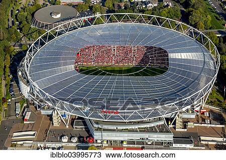 Stock Image - "BayArena, Leverkusen, Rhineland, North Rhine-Westphalia, Germany, Europe". Fotosearch